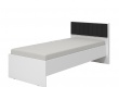 Studentská postel 90x200 Geralt - bílá/černá