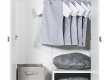 Dvoudveřová šatní skříň Spencer - bílá/šedá