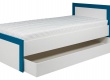 Dětská postel se šuplíkem Twin 90x200cm - bílá/modrá