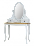 Toaletní stolek z masivu TOL 02 - K17 bílý vosk