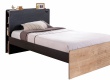 Studentská postel 120x200cm Sirius - dub černý/dub zlatý
