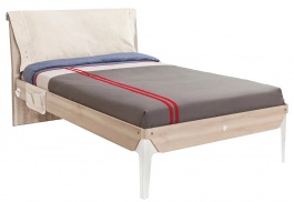 Studentská postel 120x200cm s polštářem Veronica - dub světlý/bílá