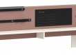 Psací stůl s USB a LED světlem Beauty - béžová/růžová
