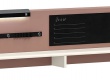 Psací stůl s USB a LED světlem Beauty - béžová/růžová