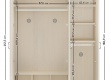 Třídveřová šatní skříň Lilian - rozměry + vnitřní prostor