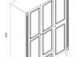 Třídveřová šatní skříň s osvětlením Esme - rozměry