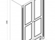 Dvoudveřová šatní skříň s osvětlením Esme - rozměry