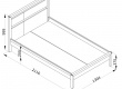 Studentská postel 120x200 Artos - rozměry