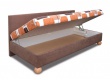 Čalouněná postel ERIKA s bočním čelem - úložný prostor