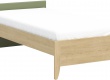 Studentská postel 100x200cm Habitat - dub/zelená