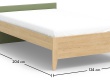 Studentská postel 120x200cm Habitat - rozměry