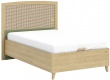 Studentská postel 120x200cm s výklopným úložným prostorem a čelem Habitat - dub/zelená