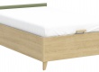Studentská postel 120x200cm s výklopným úložným prostorem Habitat - dub/zelená
