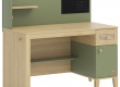 Studentský stůl s nástavcem Habitat - dub/zelená