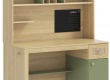 Studentský stůl s velkým nástavcem Habitat - dub/zelená