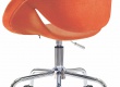 Čalouněná židle na kolečkách Celeste - oranžová