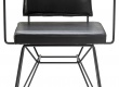 Designová kovová židle s polstrováním Nebula - černá/buk
