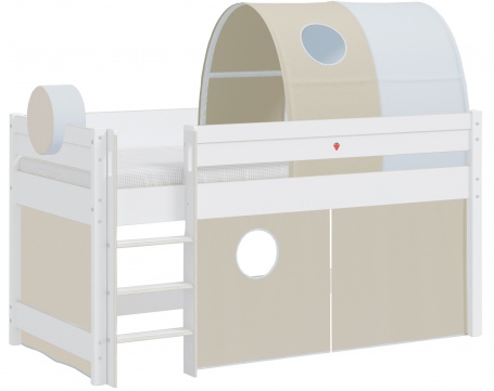 Vyvýšená postel s doplňky Fairy - bílá/béžová