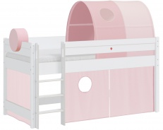 Vyvýšená postel s doplňky Fairy - bílá/růžová