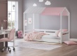 Domečková postel II + dřevěná polostříška pro domečkovou postel II Fairy - v prostoru