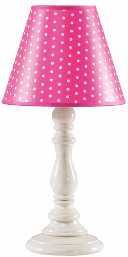 Stolní lampa Castello - růžová/bílá