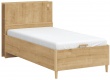 Postel 100x200cm s úložným prostorem a knihovnou Cody Modular - dub světlý
