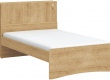 Postel 120x200cm s knihovnou a USB Cody - dub světlý