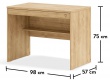 Psací stůl Cody Modular - rozměry