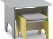 Dětský stolek + dětská stolička Raundo - šedá/žlutá