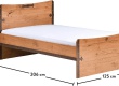 Studentská postel Jack 120x200cm - rozměry