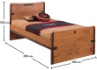 Dětská postel Jack 100x200cm - rozměry
