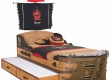 Dětská postel Jack 90x190cm ve tvaru lodi s úložným prostorem - dub lancelot