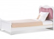Studentská postel 120x200cm Luxor - růžové čelo