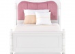 Studentská postel 120x200cm Luxor - růžové čelo