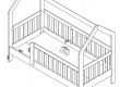 Dětská postel 90x190 ve tvaru domečku Boom - rozměry