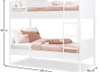 Dětská patrová postel 90x200cm Ema - rozměry