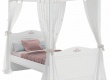 Nebesa nad postel Ballerina, textilní část - bílá