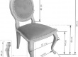 Rustikální čalouněná židle Ballerina - rozměry