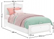 Dětská postel s úložným prostorem Betty 100x200cm - rozměry