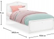 Studentská postel Betty 120x200cm - rozměry