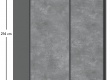 Šatní skříň 2D s posuvnými dveřmi Pluto - rozměry