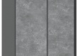 Šatní skříň 2D s posuvnými dveřmi Pluto - šedá