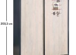 Velká šatní skříň s posuvnými dveřmi Lincoln - rozměry
