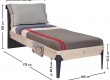 Studentská postel 100x200cm s polštářem Lincoln - rozměry