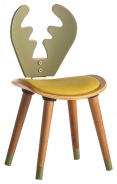 Dětská židlička los Boom - buk/zelená