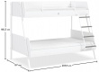 Studentská patrová postel 90x200-120x200 Pure - rozměry