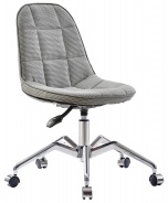 Čalouněná židle na kolečkách Lyra - šedá