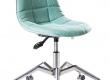 Čalouněná židle na kolečkách Lyra - tyrkysová