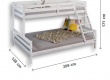 Patrová postel 90x200cm + 140x200cm Sully - rozměry
