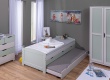 Dětská postel 90x200cm s přistýlkou a úložným prostorem Zani - v prostoru